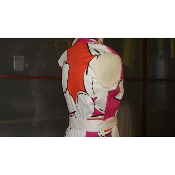 Sandra Darren Cotton Crossover Bodice Dress NEW 8 - Picture 5 of 8